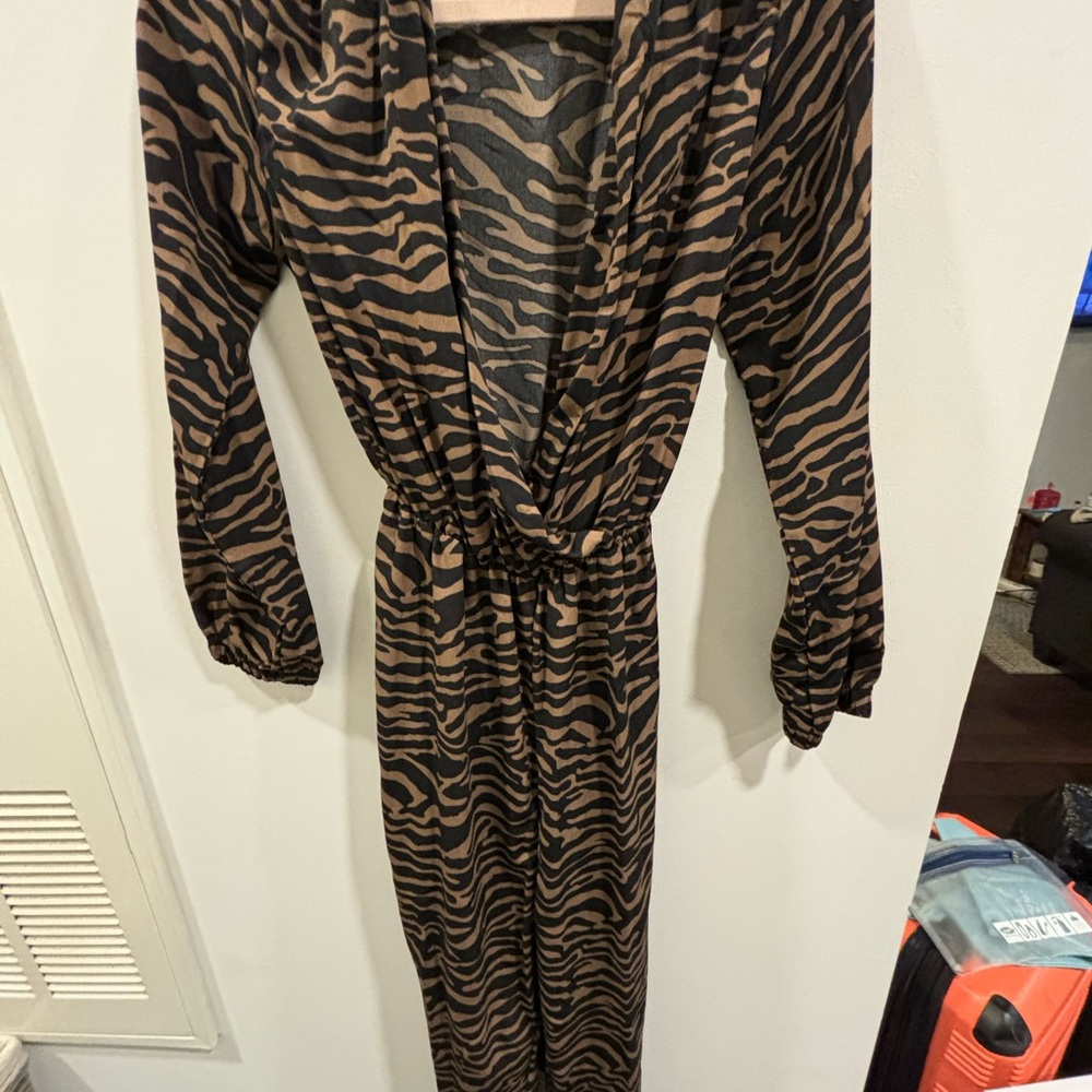 Chic Zebra Print Jumpsuit